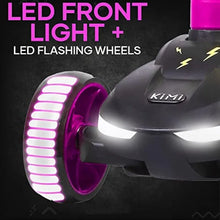 Load image into Gallery viewer, Kimi 3 Wheel Electric Scooter for Kids and Toddlers Ages 2-9, Premium Front Light and Wheel Lights, Boys and Girls