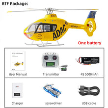 Load image into Gallery viewer, FLYWING EC135 Scale Helicopter ACE Flight GPS 470 class Four blades EC135 RC Helicopter Smooth Takeoff Landing 6CH RC Helicopter