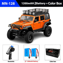 Load image into Gallery viewer, 1/12 MN128 RC Crawler 2.4G Climbing Buggy Professional with LED Light Remote Control Vehicle Toys with 2 Batteries US shipping