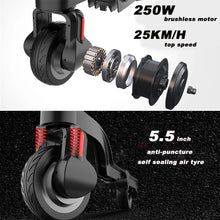 Load image into Gallery viewer, HX 7.5AH Electric E Scooter 350W 25KM/H Foldable Electric Kick Scooter Scooters 5.5 Inch APP Smart Escooter for Adults