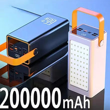Load image into Gallery viewer, Power Bank 200000mAh High Capacity 66W Fast Charger Powerbank for IPhone Laptop Batterie Externe LED Camping Light Flashlight