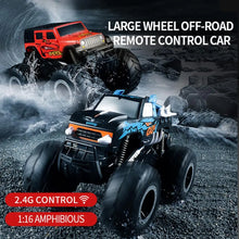 Load image into Gallery viewer, Amphibious Remote Control Off-Road Car 4 Wheels Drive Waterproof Rechargeable Kids Truck Toy Electric 2.4GHz RC Car Toy