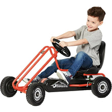 Load image into Gallery viewer, Lightning Ride On Pedal Go Kart Toy with Ergonomic Adjustable Bucket Seat, Handbrake, and Sharp Handling for Boys and Girls