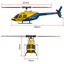 Load image into Gallery viewer, RC ERA A60 4CH Helicopter 1/42 Scale BELL-206 Optical Flow Positioning 10min Fly Time 2.4G 120M 6-Axis Gyroscope Brushless Plane