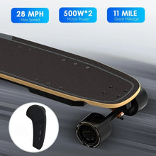 Load image into Gallery viewer, Electric Skateboard with Remote, 28 MPH Top Speed, 11 Miles Range,330 Pounds Max Load, Maple Cruiser for Adults and Teens