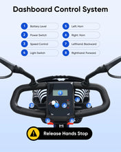 Load image into Gallery viewer, 4 Wheels Mobility Scooter Foldable Electric Car Power Wheelchair with Light Basket Collapsible Compact Travel Car Christmas Gift