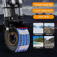 Load image into Gallery viewer, Max 100 KM/H Electric Scooter 6000W Motor for Adults 13 Inch Tire Electric Scooter Strong Dual Motor Escooters Powerful Off Road