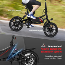 Load image into Gallery viewer, Electric Bike for Adults,14" Folding Electric Bicycle 350W 36V 6AH Battery w/Dul Shock Absorber,Dual Disc Brakes