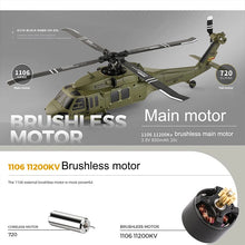 Load image into Gallery viewer, K170 RC Helicopter UH-60L 4 Channel Remote Control brushless Helicopters with Gyro and LED Light Durable Airplane Wltoys Toy