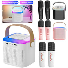 Load image into Gallery viewer, New Microphone Karaoke Machine Portable Bluetooth 5.3 Speaker System with 1-2 Wireless Microphones Music Player for Home Karaoke