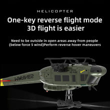 Load image into Gallery viewer, C032 Uh-1 Huey Simulation 3d Six Way Aileron Free Reverse Flying Stunt Helicopter Electric Remote-Controlled Aircraft Model Toy
