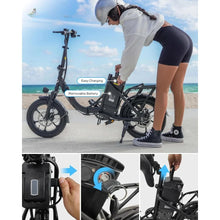 Load image into Gallery viewer, 16" Folding Electric Bike, 25 Miles (Pedal-Assist), Front Suspension & Adjustable Seat, Commuter Electric Bicycle for Adults