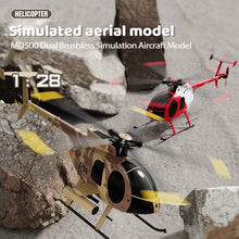 Load image into Gallery viewer, Remote Control Helicopter 1:28 Bird Tusk Md500 Dual Brushless