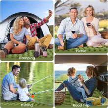 Load image into Gallery viewer, Double Sleeping Pad 1.4X2m for Camping 10cm Thickness Self Inflating Camping Mat Built-in Foot Pump 2 Person Camping Mattress