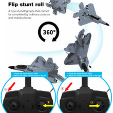 Load image into Gallery viewer, F22 aircraft model remote control aircraft fighter electric foam aircraft children's toy unmanned fixed wing glider