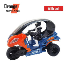Load image into Gallery viewer, 2.4G RC Stunt Three-wheeled Motorcycle Remote Control Spray Motorcycle 5CH Cool Lights Electric Car Model Kids Toys Boys Gifts