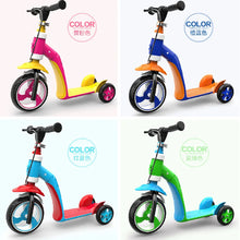 Load image into Gallery viewer, 3 In 1 Deformable Children's Scooter Kids Balance Car Scooter for Kids Balance Bike Tricycle for Kids Baby Walker Swing Car