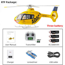 Load image into Gallery viewer, FLYWING EC135 Scale Helicopter ACE Flight GPS 470 class Four blades EC135 RC Helicopter Smooth Takeoff Landing 6CH RC Helicopter