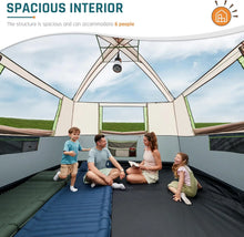 Load image into Gallery viewer, 6 Person Camping Tent with Screen Porch, Family Tents for Camping Easy Setup and Backyard Camping Tent
