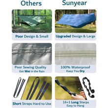 Load image into Gallery viewer, Camping Hammock, Portable Double Hammock with Net, 2 Person Hammock Tent with 2 * 10ft Straps, Best for Outdoor Hiking Survival