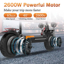 Load image into Gallery viewer, 2600W Powerful Electric Scooter 65km/h 48V 20AH Strong Battery with Seat Electric Skate Electric Scooters for Adults Long Range