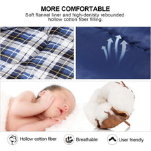 Load image into Gallery viewer, REDCAMP Cotton Flannel Sleeping Bag for Camping Backpacking, Adults Cold Weather Envelope Sleeping Bags with 2/3/4lbs Filling