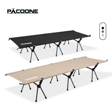 Load image into Gallery viewer, PACOONE Camping Cot Folding Camping Bed Portable Outdoor Bed Comfortable Sleeping Cots for Adults & Kids Camping, Travel, RV