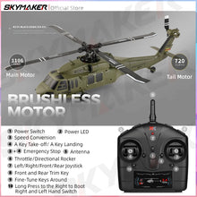 Load image into Gallery viewer, WLtoys RC Helicopters Brushless Motor k170 UH-60L 2.4Ghz 4CH 6-Aixs Gyroscope Single Blade Propellor Gyro Rc Toys for Children