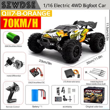 Load image into Gallery viewer, Wltoys Q117 1/16 RC Car 4WD Remote Control Car LED Headlights Brushless 70KM/H 2.4G High Speed Off-Road Drift Toys for Children