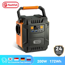 Load image into Gallery viewer, Flashfish 200W Portable Power Station 172Wh 230V Solar Generator 110V 48000mAh Power Supply Emergency Energy For Outdoor Camping