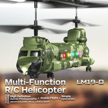 Load image into Gallery viewer, 2025 LM19-D Chinook Helicopter 2.4g Remote Control Aircraft Hd Aerial Photography Of Children'S Military Toy Model Xmas Gift Toy