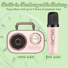 Load image into Gallery viewer, Kids Karaoke Machine Wireless Portable Speaker With Microphone Long Battery Life Rechargeable Audio Supplies With Dual Mic