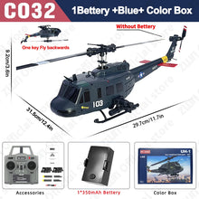 Load image into Gallery viewer, C032 RC Helicopter 2.4G 6-Aixs Gyroscope 6CH Altitude Hold Optical Flow Brushless Remote Control Helicopter Toys For Kid Adult