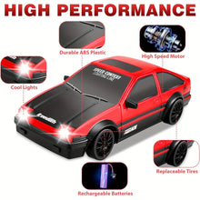 Load image into Gallery viewer, Remote Control Toy Car RC Drift 2.4GHz 1:24 Scale 15KM/H High Speed Model Vehicle LED Lights Drifting Tire Racing Toy for Gift