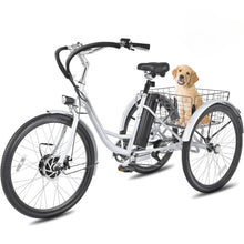 Load image into Gallery viewer, Electric Tricycle for Adults,with Basket, 36V Removable Battery, 250W Brushless Motor, 3 Wheel Electric Bicycle Adults