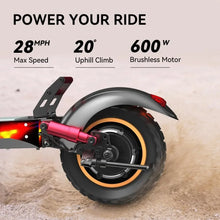 Load image into Gallery viewer, Electric Scooter for Adults, Electric Scooter with Seat, 10" Pneumatic Tires, 28 Mph Max Speed & 31 Miles Max Range