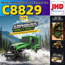 Load image into Gallery viewer, JHD For JJRC C8829 RC Car All Terrain Amphibious RC Farmer Car 2.4G Full Scale Electric Remote Control Car with Training Wheels