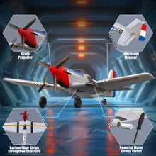 Load image into Gallery viewer, VOLANTEXRC RC Plane, 3-CH P-51D Mustang RC Airplanes for Kid and Adults, Easy to Fly, Suitable for Beginners to Outdoors