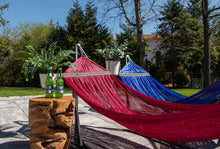 Load image into Gallery viewer, Hammock with Collapsible Steel Stand & Carrying Case Portable & Adjustable Perfect for Camping Beach Summer Patio