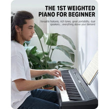 Load image into Gallery viewer, DEP-20 Beginner Digital Piano 88 Key Full Size Weighted Keyboard, Portable Electric Piano with Furniture Stand, 3-Pedal Unit