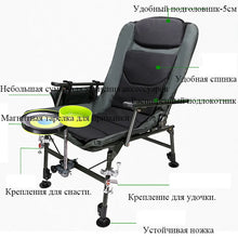 Load image into Gallery viewer, LightenUp Stable Chair Outdoor Folding Armchair Anti-slip For Camping And Picnic Wear Resistant Back Fishing Chair Fish Supplies