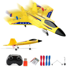 Load image into Gallery viewer, F22 Raptor RC Plane 2.4G 2CH Remote Control Foam Aircraft With LED Lights RC Glider Airplane Toys Gifts For Children