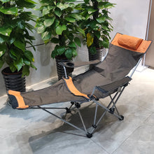 Load image into Gallery viewer, Outdoor Backrest with Four Adjustable Beach Recliner Portable and Simple for Camping and Fishing Noneed to Install Folding Chair