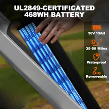 Load image into Gallery viewer, Electric Bike - 468Wh Removable Battery, 26 Inch Electric Bicycle, Peak 750W Motor Ebike, with 7 Speed, Up To 50 Miles, E-Bikes