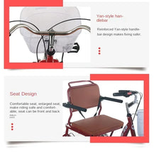 Load image into Gallery viewer, 16 inch anti-rollover inner eight-wheeled walking bicycle for the elderly large seat human tricycle with basket adult tricycle