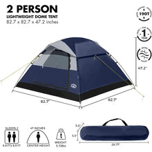 Load image into Gallery viewer, Easy Setup for Camp Outdoor Naturehike Tent 4/6 Person Family Dome Tent with Removable Rain Fly Cool Camping Gear
