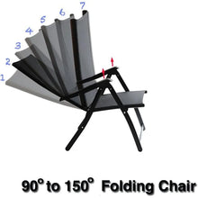 Load image into Gallery viewer, Heavy Duty Durable Adjustable Reclining Folding Chair Outdoor Indoor Garden Pool (1)