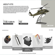 Load image into Gallery viewer, WLtoys K170 RC Helicopter 2.4G 6-Aixs Gyroscope 4CH Altitude Hold Optical Flow Remote Control Helicopter Toys for Children