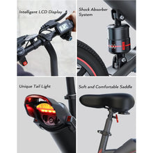 Load image into Gallery viewer, 14'' Folding Electric Bike for Adults Peak 500W Ebike for Teenagers 18.6 MPH Ebike Up to 45 Miles Foldable Electric Mini Bicycle