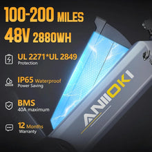 Load image into Gallery viewer, Electric Bike,48/52V 60Ah Electric Commuting Bike,200Miles Long Range, Peak 1200W Power Ebike, Electric Bicycle for Adults